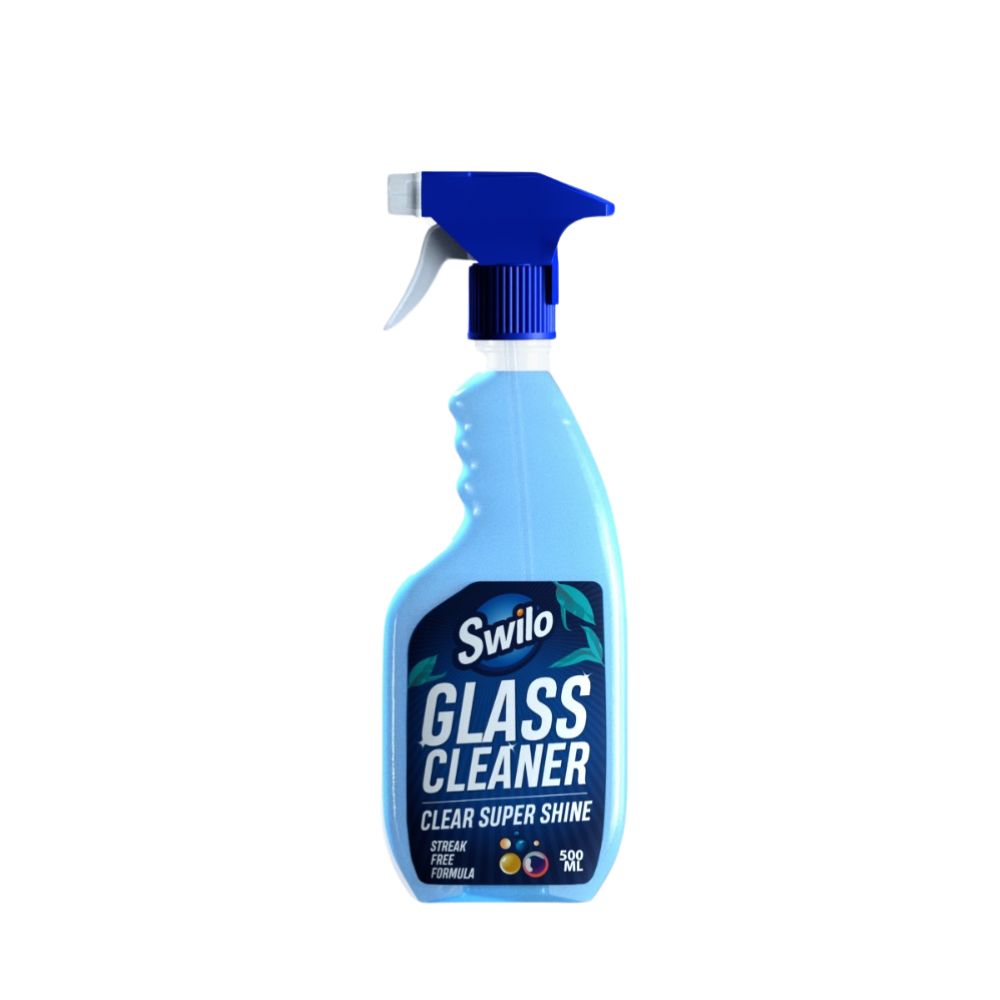Swilo Glass Cleaner – Streak-Free Shine & Powerful Cleaning | 500ml | Quick-Drying Formula for Smudge-Free Glass