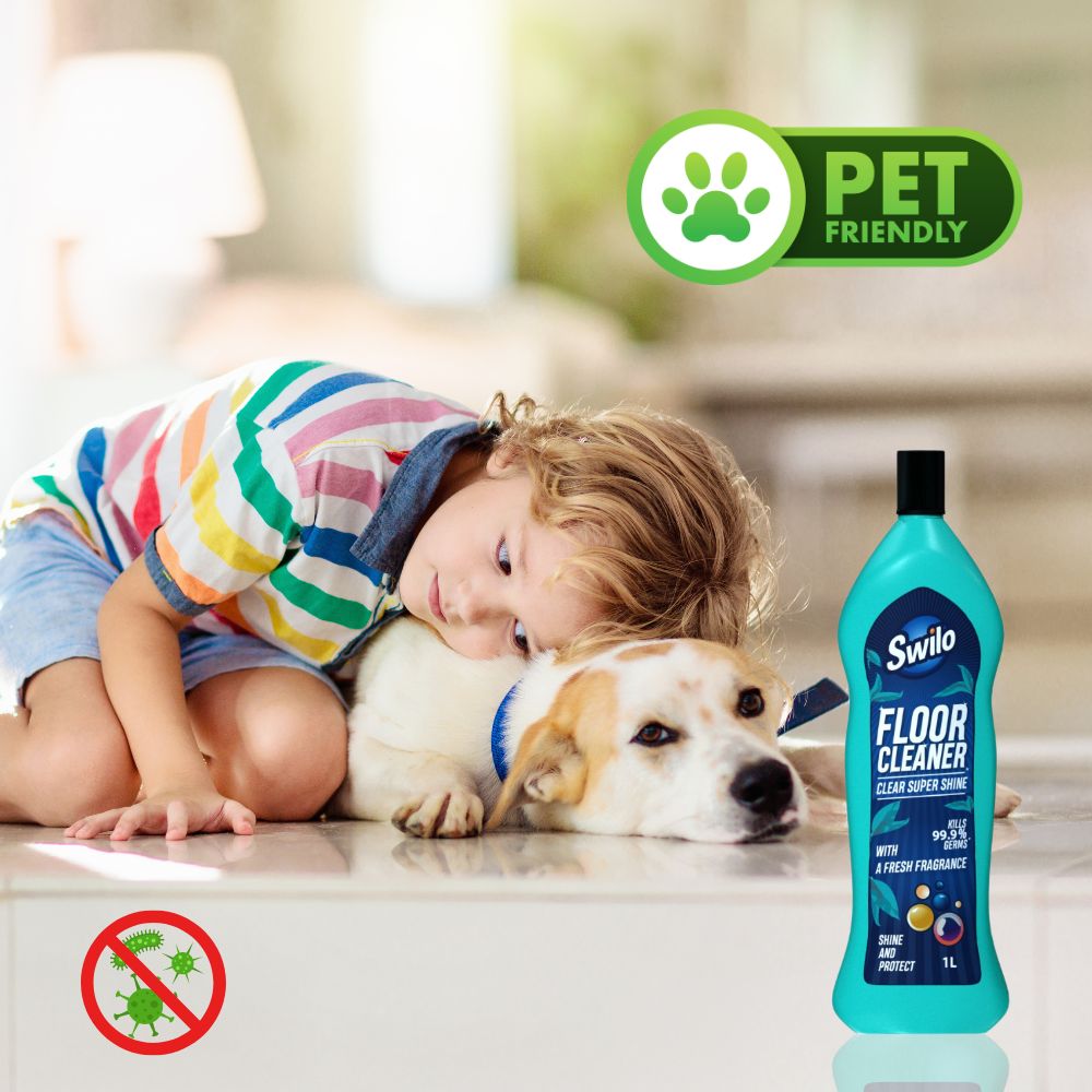 Swilo Floor Cleaner – Powerful Stain Removal & Long-Lasting Freshness | Clear Super Shine- Kills 99.9% Germs*