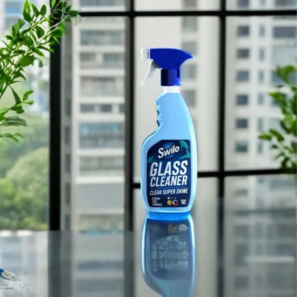 Swilo Glass Cleaner – Streak-Free Shine & Powerful Cleaning | 500ml | Quick-Drying Formula for Smudge-Free Glass