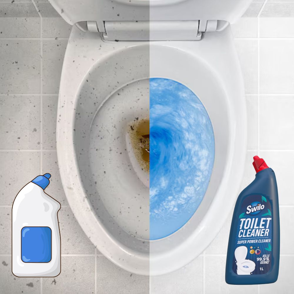 Swilo Toilet Cleaner – Powerful, Long-Lasting Odor Control & Stain Removal | 1L | Fresh Fragrance & Deep Clean Formula