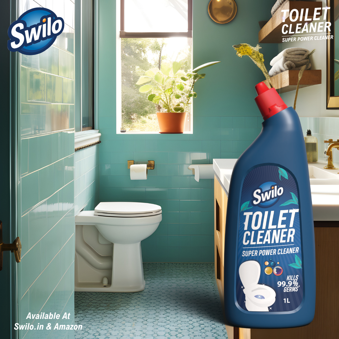 Swilo Toilet & Floor Cleaner Combo Pack – Deep Cleaning, Germ Protection & Long-Lasting Freshness | Powerful Home Hygiene Duo | 1L Each