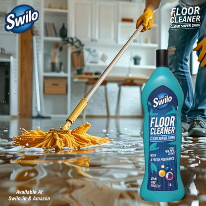 Swilo Toilet & Floor Cleaner Combo Pack – Deep Cleaning, Germ Protection & Long-Lasting Freshness | Powerful Home Hygiene Duo | 1L Each