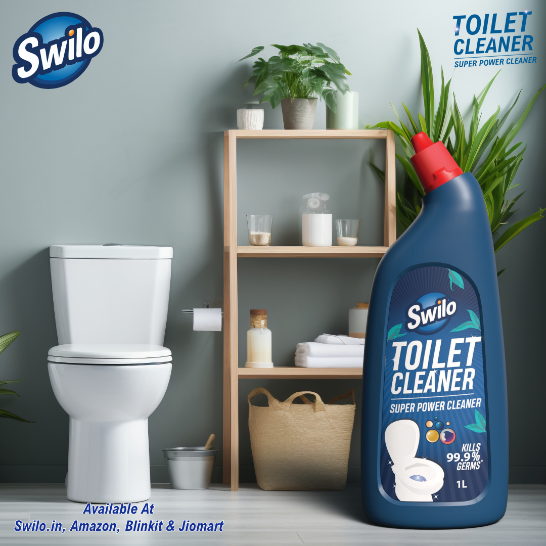 Swilo Toilet & Floor Cleaner Combo Pack – Deep Cleaning, Germ Protection & Long-Lasting Freshness | Powerful Home Hygiene Duo | 1L Each
